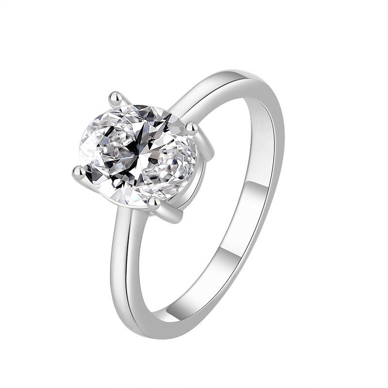 Moissanite Ring Princess Fang Moissan