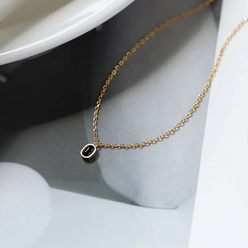 Agate Pendant Necklace-Simple Korean •S1396