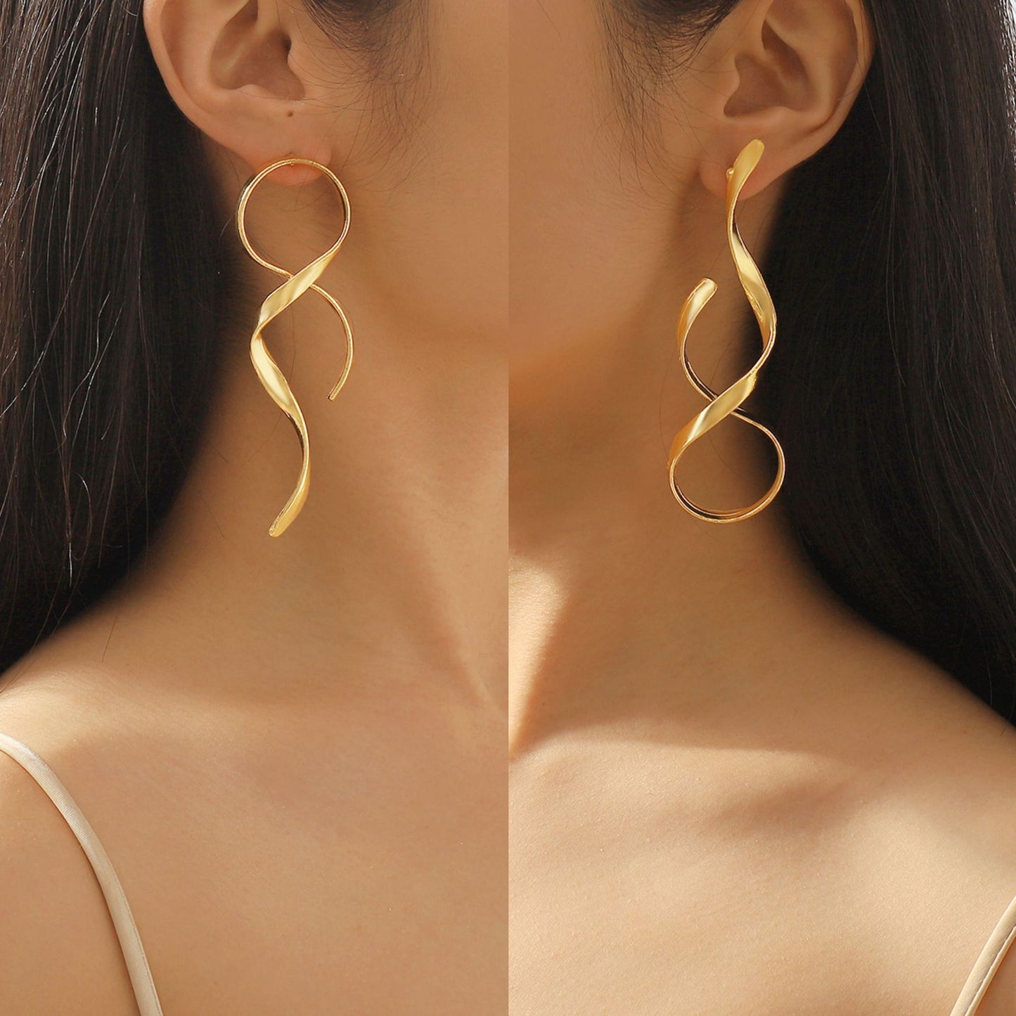 minimalist geometric surround earrings •C6068