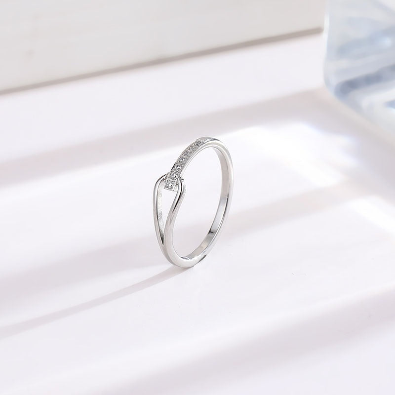 long diamond hollow titanium steel ring