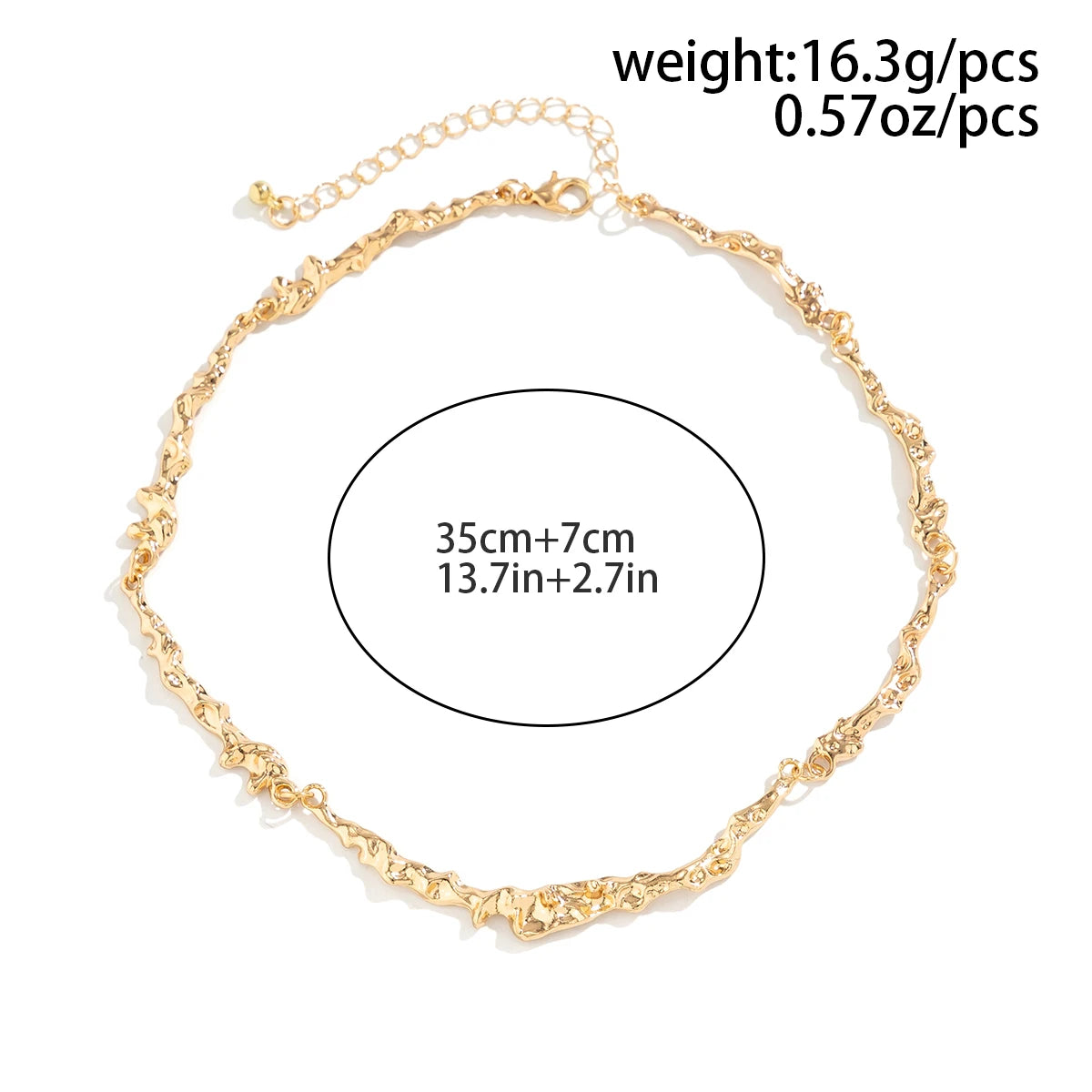 Irregular Bone Chain Necklace •S8705