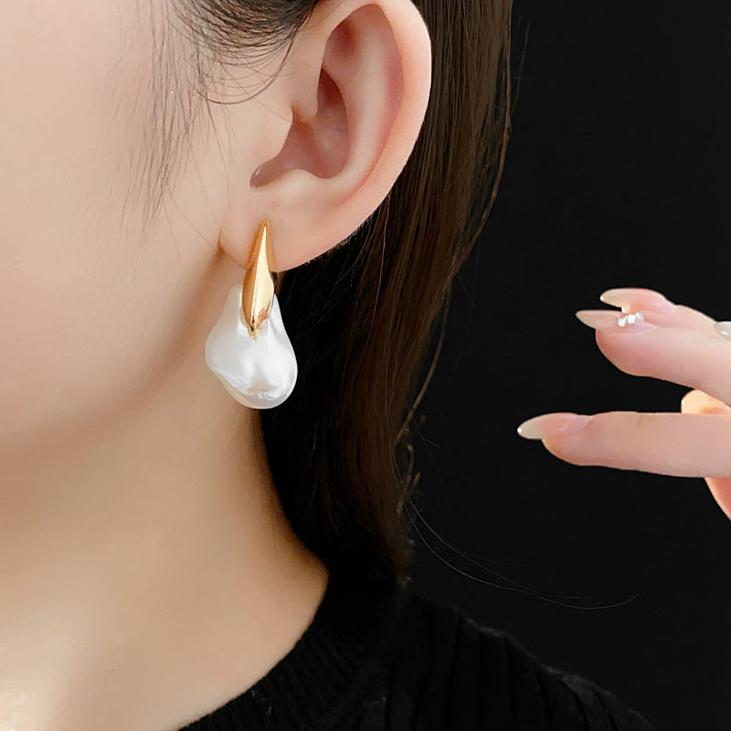 light luxury irregular earrings versatile high-end earrings •C5657