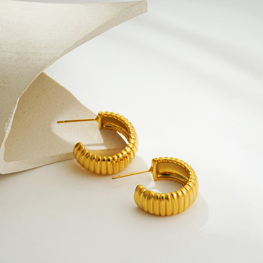 Geometric Irregular Drop Earrings Gold Plated earrings •C2443