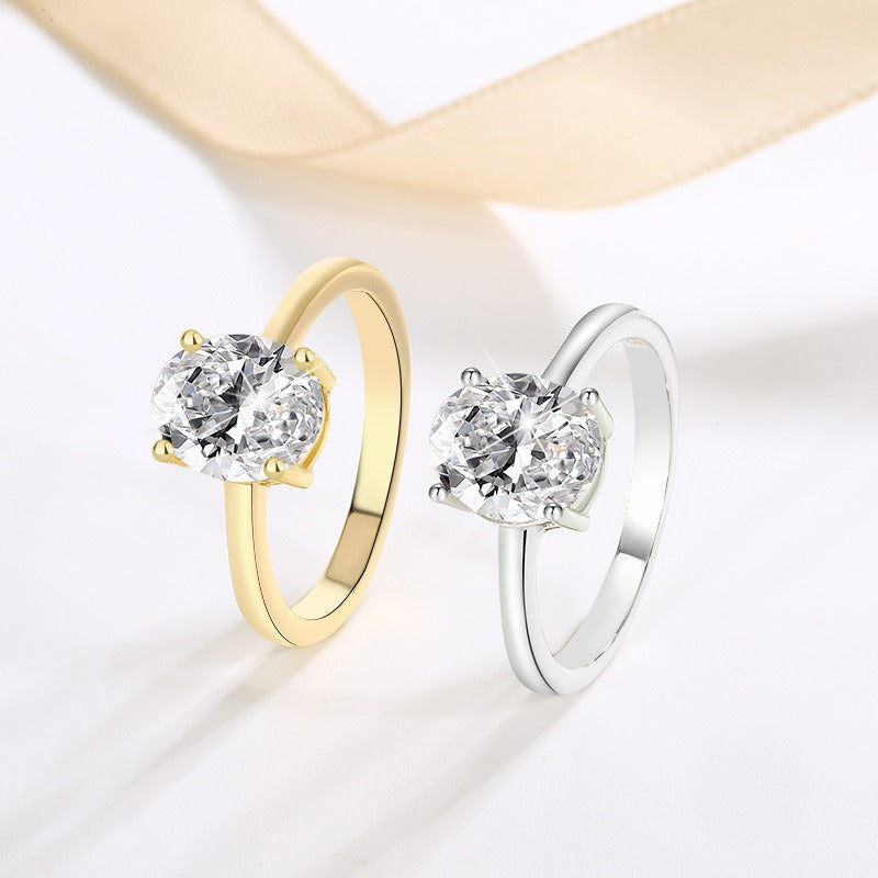 Moissanite Ring Princess Fang Moissan