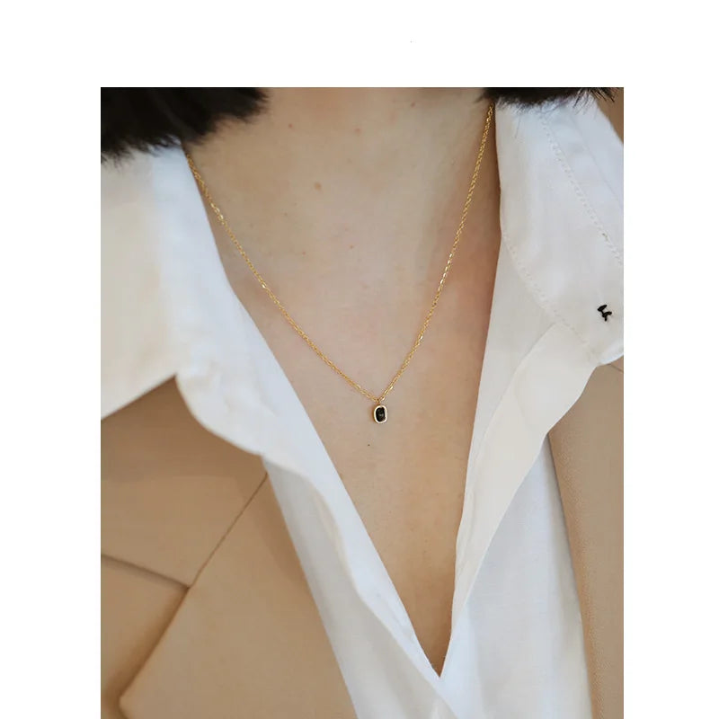 Agate Pendant Necklace-Simple Korean •S1396