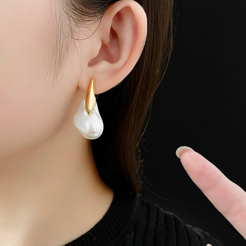 light luxury irregular earrings versatile high-end earrings •C5657