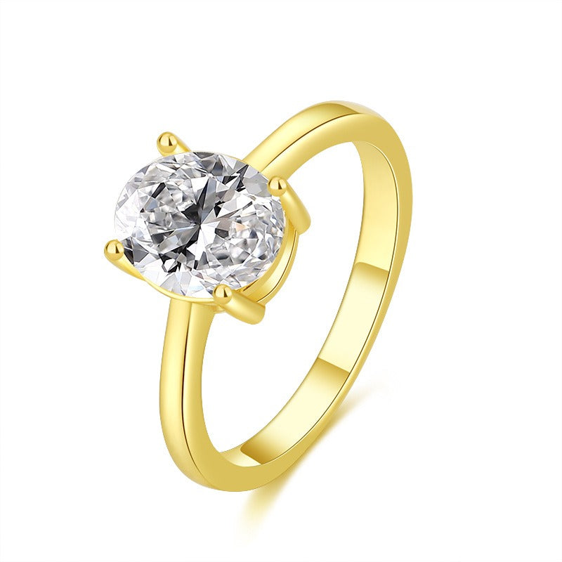 Moissanite Ring Princess Fang Moissan